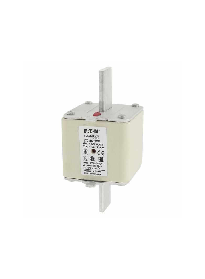 1100A 690V aR DIN 3 HSDNH FUSE Wkładka szybka 1100A AC 690V DIN 3 aR DIN IEC podwójny wskaź 170M6892