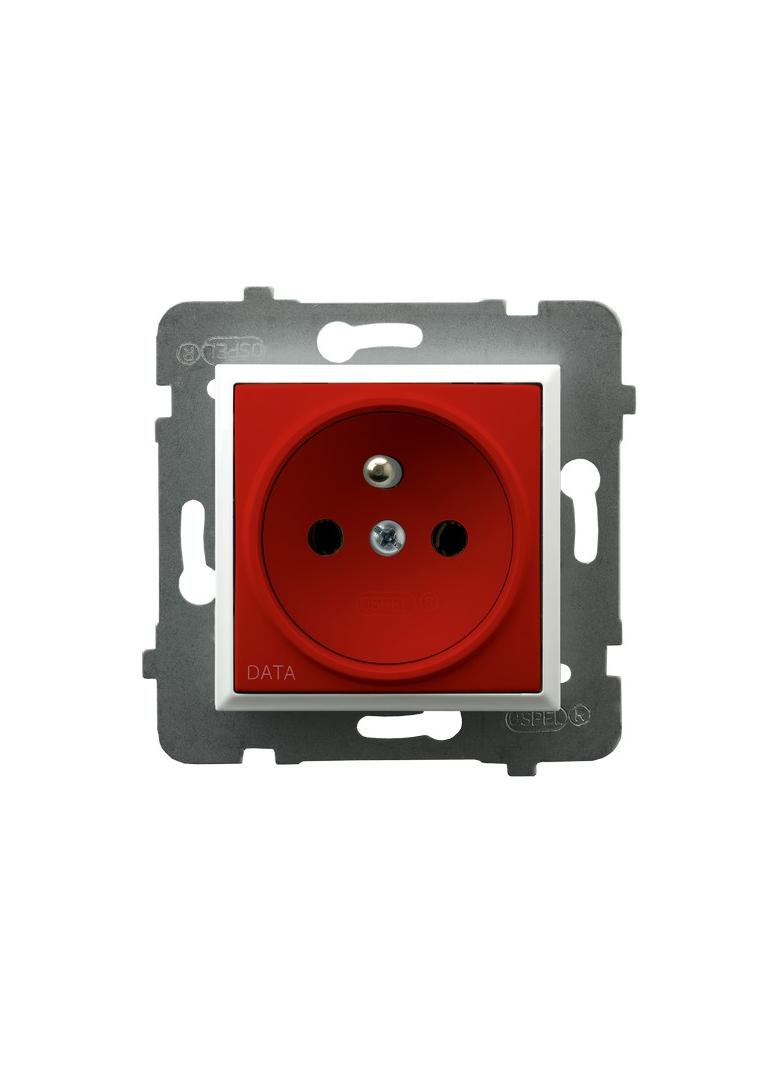 ARIA Gniazdo pojedyncze z uziemieniem DATA - kolor biały