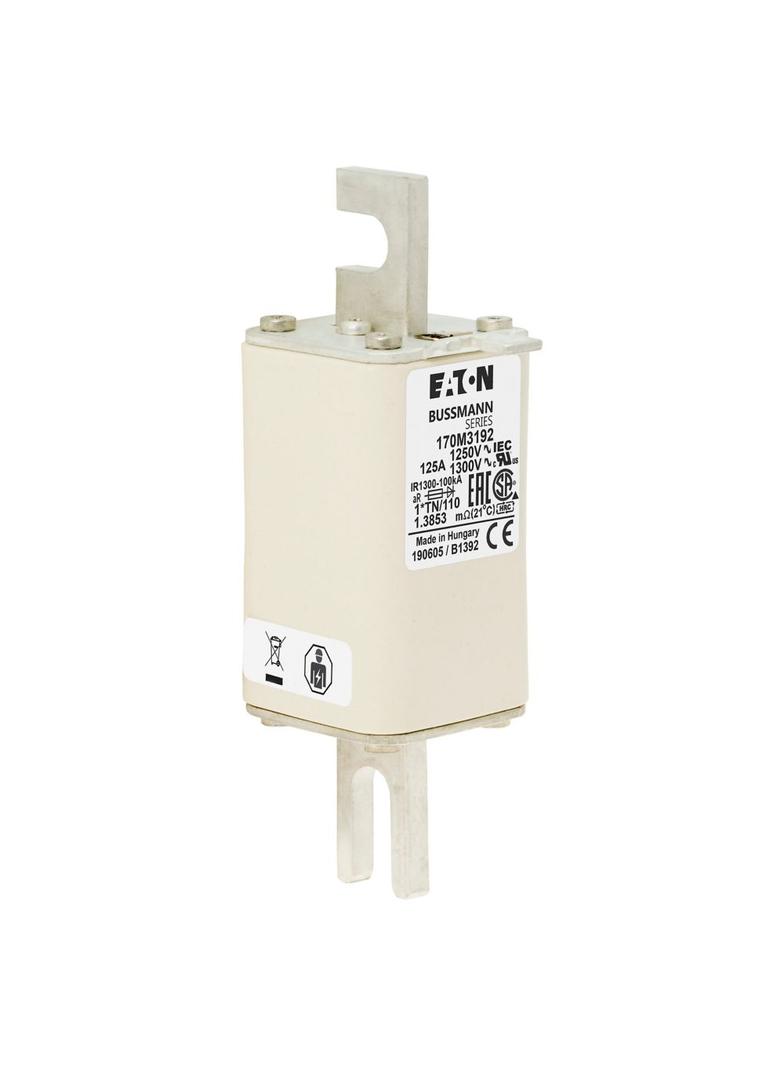 FUSE 125A 1250V 1*TN/110 AR CU Wkładka szybka 125A AC 1250V rozmiar 1 45x58x138 mm a 170M3192 EATON