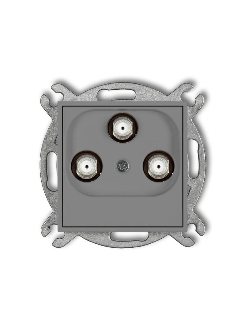 MINI Mechanizm gniazda multimedialnego 3F DATA (UPC) szary mat