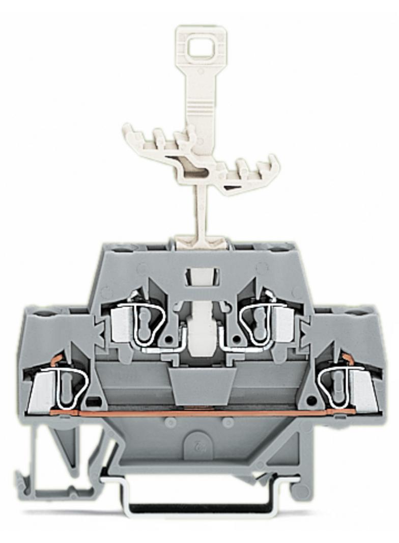 złączka dwupiętrowa L/rozłączalna 2,5 mm2 szara