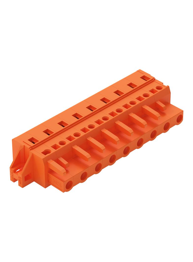 MCS-MIDI Classic gniazdo 9-bieg. pomarańczowe raster 7,62 mm /25szt./ WAGO