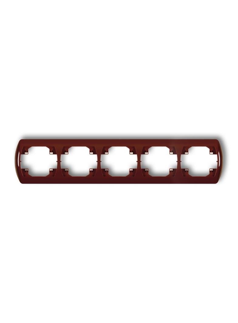 TREND Ramka pozioma pięciokrotna brązowa