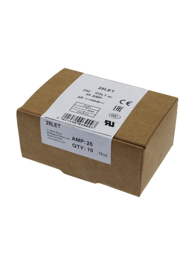 25AMP 280V AC BS88 HIGH SPEED FUSE Wkładka szybka 25A AC 240V DC 150V BS88 18x56 mm aR B 25LET EATON