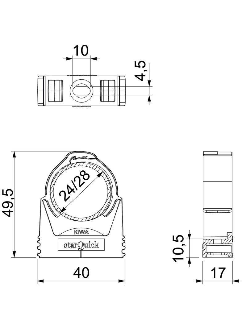 SQ-25, ZATRZASK.OBEJMY RUR.25-28MM