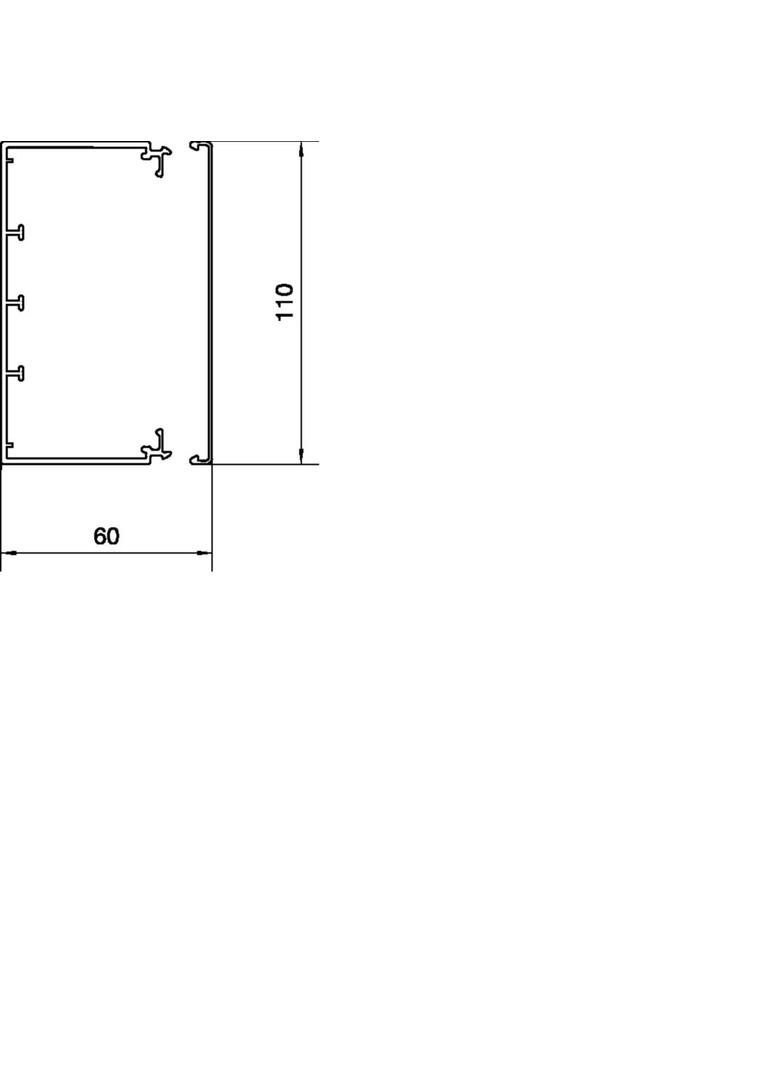 tehalit.LF Kanał elektroinstalacyjny PVC 60x110mm jasnoszary LF6011007035 HAGER