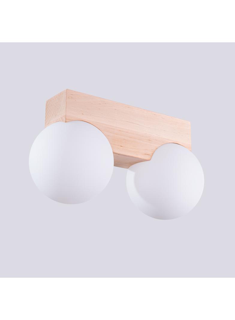 Sollux Plafon BULBO 2 naturalne drewno