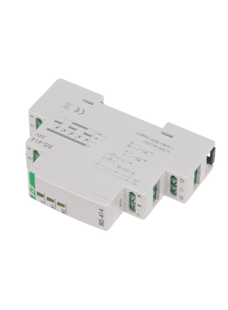 Przekaźnik bistabilny sekweRyjny 9-30 V AC/DC na szynę DIN z przekaźnikiem inrush 160A/20ms BIS-414-LED-24V F&F