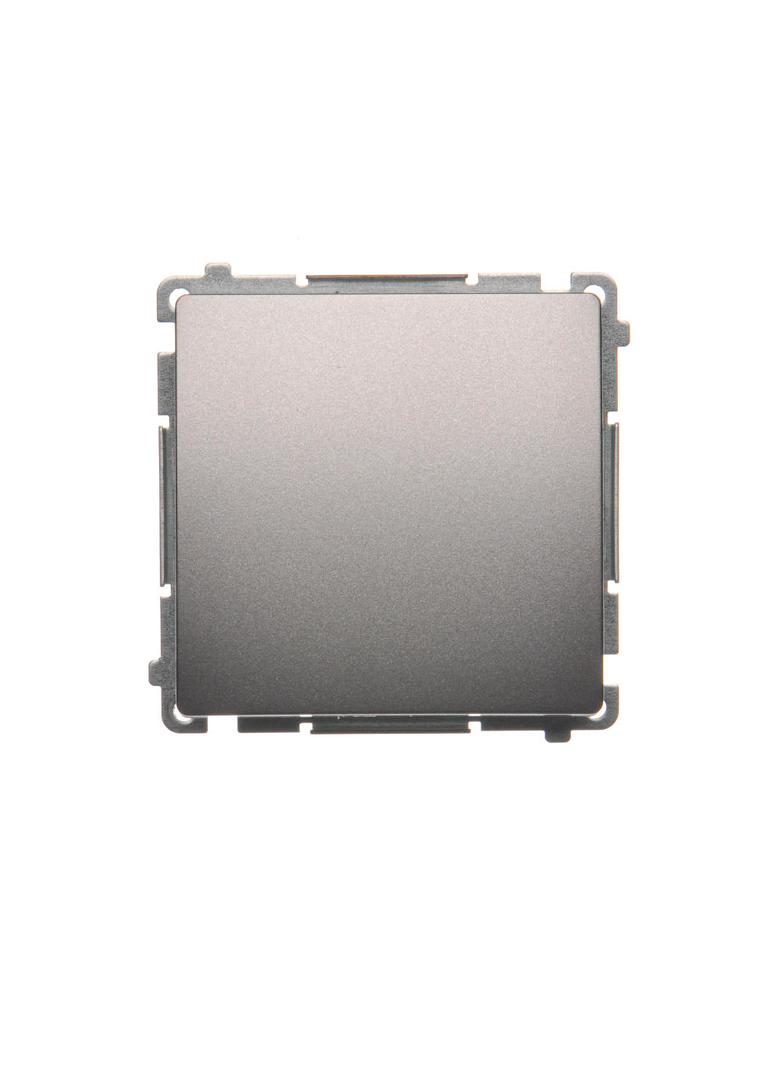 Simon Basic Przycisk pojedynczy zwierny bez piktogramu 10A 250V szybkozłączka stal inox BMP1.01/21 KONTAKT