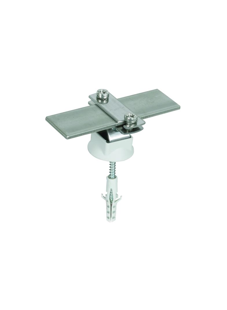 Wspornik DEHNhold do płaskownika 30x3,5 mm, z kołkiem M8x50 mm, NIRO