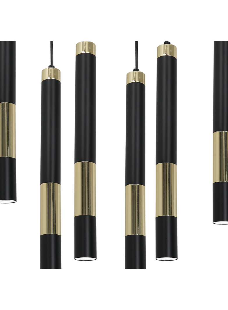 Milagro lampa wisząca Dallas 8xGU10 czarno/złota MLP6551