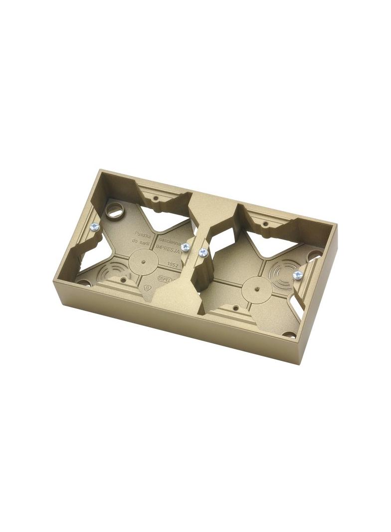 IMPRESJA Puszka instalacyjna podwójna - kolor złoty metalik