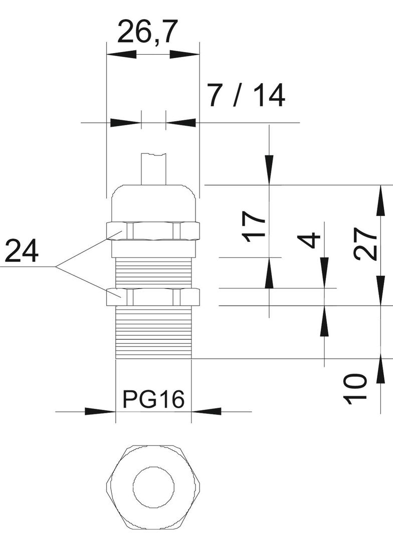 V-TEC/L, DŁAWIKI Z DŁUGIM GWINT.PG16 MS
