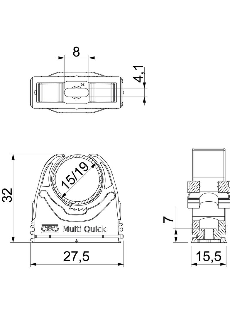 M-QUICK, OBEJMA MULTI-QUICK 15-19MM