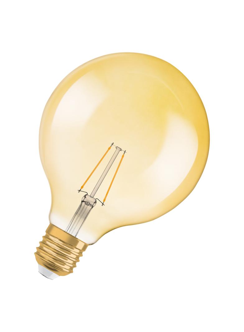 Żarówka LED Vintage 1906 LED CL GLOBE125 FIL GOLD 22 non-dim 2,5W/825 E27 4058075808980 LEDVANCE