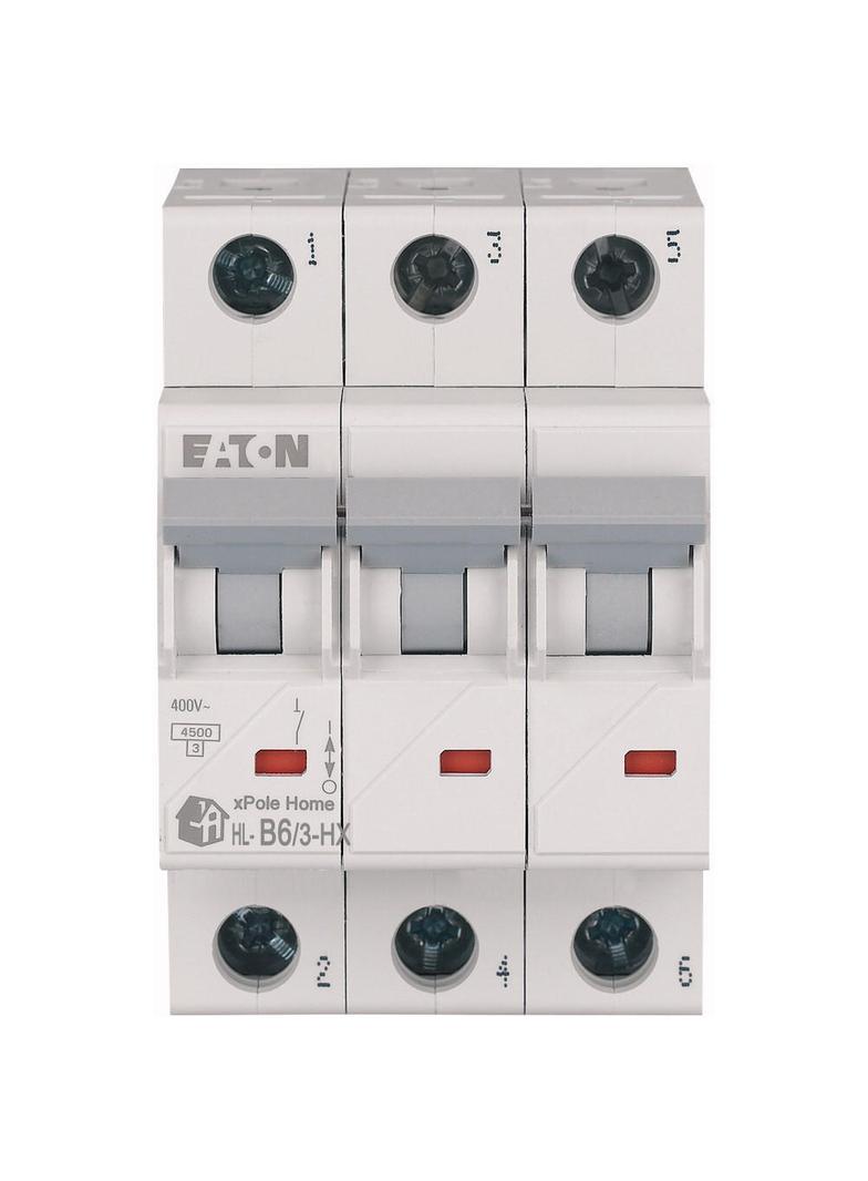 HN-B6/3 Wyłącznik nadprądowy 6kA B6A 3P 194878 EATON