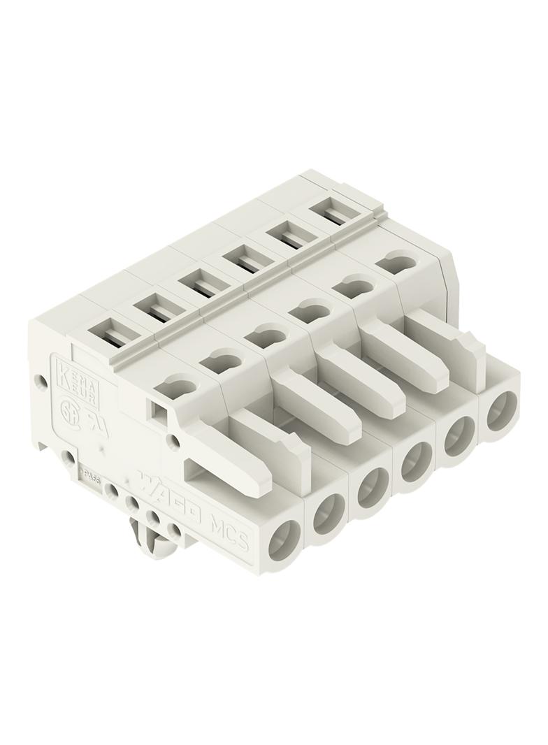 Gniazdo MCS‑MIDI Classic 6‑biegunowe jasnoszare raster 5mm 721‑106/008‑000 /50szt./ WAGO