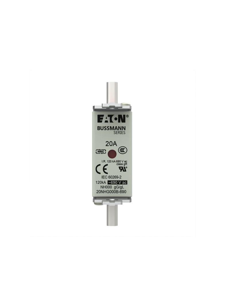 NH FUSE 20AMP 690V gG SIZE 000 Wkładka NH000 20A 690V GL/GG podwójny wskaźnik 20NHG000B-690 EATON