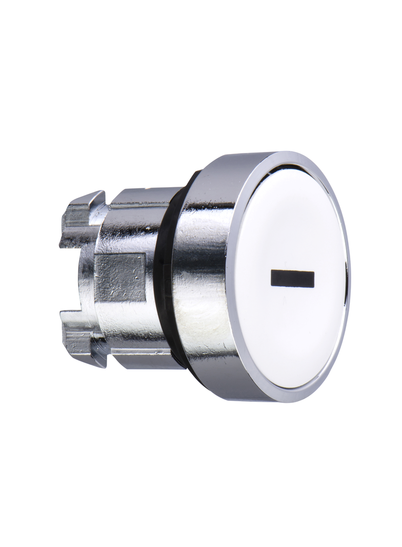 Harmony XB4 Główka przycisku płaskiego metalowego, biała z oznaczeniem ZB4BA131