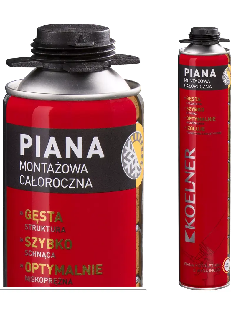 Poliuretanowa piana pistoletowa całoroczna Koelner /1szt./ RPP-45-K RAWLPLUG