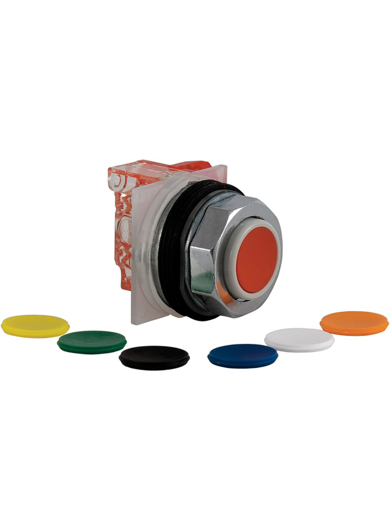 Harmony 9001K Przycisk wystający 2 pozycyjny z zestawem 7 kolorowych wkładek metalowy 1NO