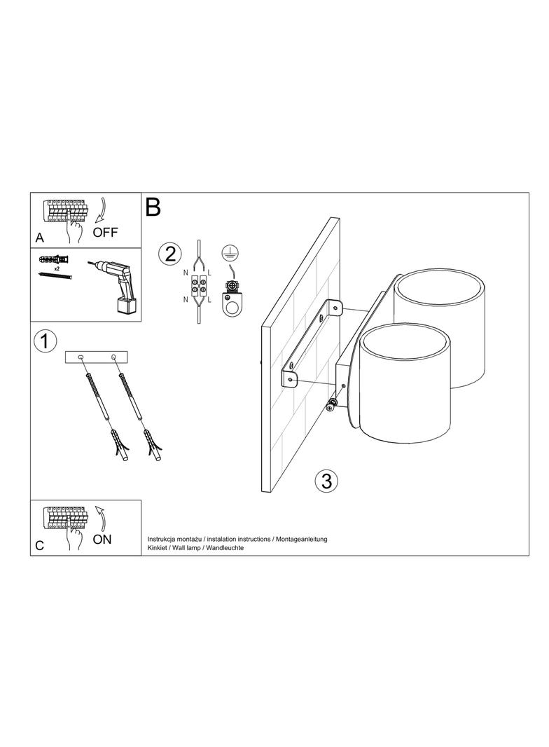 Sollux Kinkiet ORBIS 2 czarny SL.0660