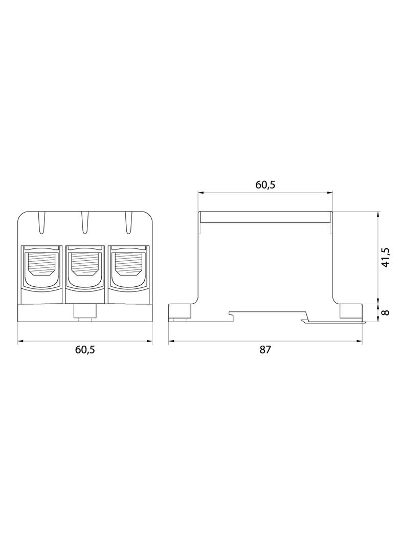 Złączka przelotowa WLZ35/3x95/s szara OPATÓWEK