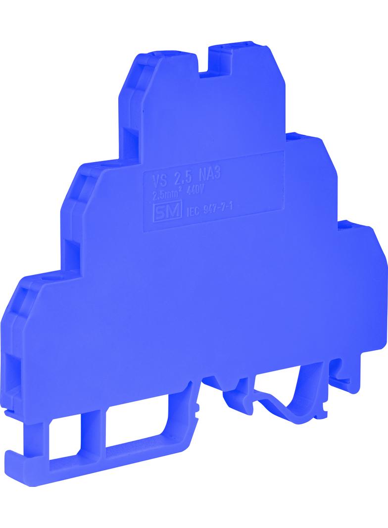 Złączka gwintowa 3-piętrowa, neutralna(2,5 mm2) (niebieska) VS 2,5 NA 3 N 003901321 ETI