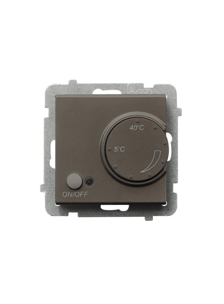 SONATA Regulator temperatury z czujnikiem napowietrznym - kolor czekoladowy metalik