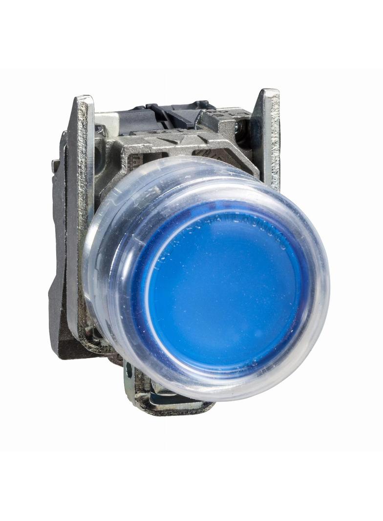Harmony XB4 Przycisk okapturzony niebieski bez oznaczenia LED 22 24V metalowy