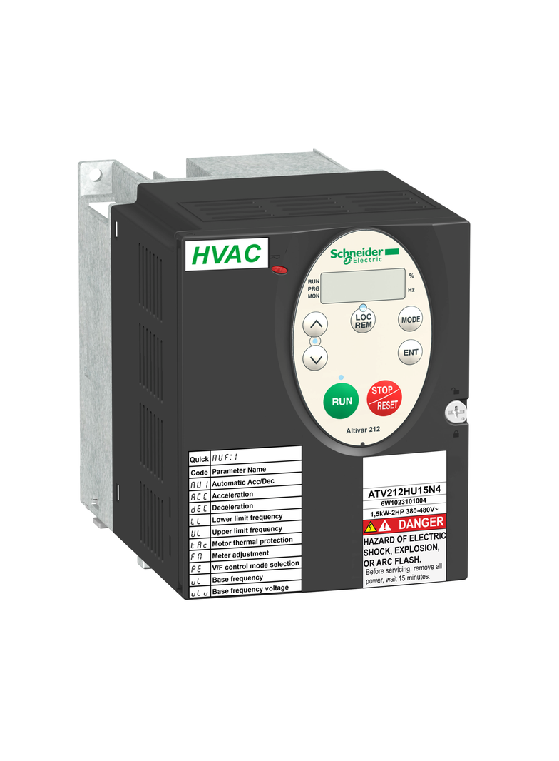 Przemiennik częstotliwości ATV212 3 fazowe 380/480VAC 50/60Hz 1.5kW 3.7A IP21