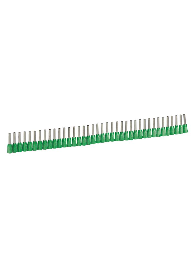 KOŃCÓWKA TULEJKOWA Z KOŁNIERZEM IZOL. 0,34MM2 DOSTARCZANA W PASKACH - ZIELONA, Legrand