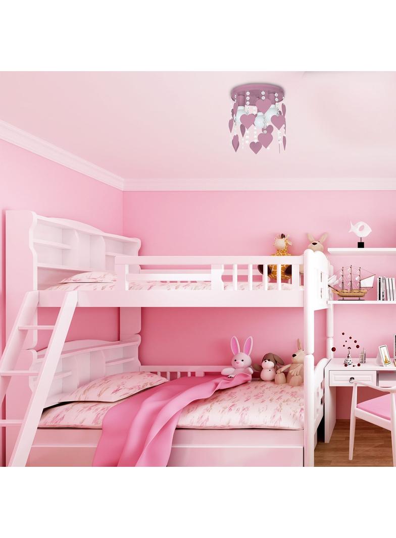 Milagro plafon Corazon 3xE27 różowy MLP1149