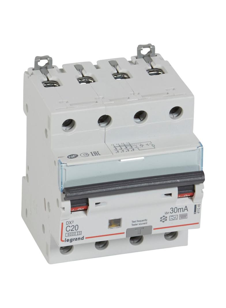 WYŁĄCZNIK RÓŻNICOWONADPRĄDOWY P 314 4P C 20A 30MA TYP F SERII DX3, Legrand