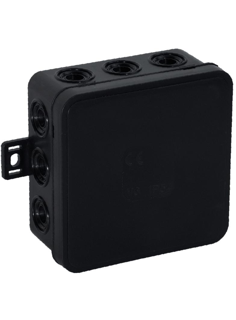 Puszka n/t CLICK IP54 12 przepustów kablowych 85x85x41mm czarny 50 szt. OR-JB-13803/B/50 ORNO
