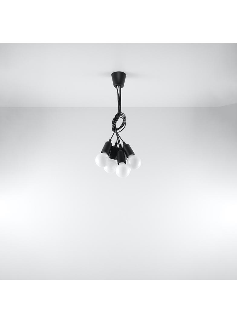 Sollux Lampa wisząca DIEGO 5 czarna SL.0574