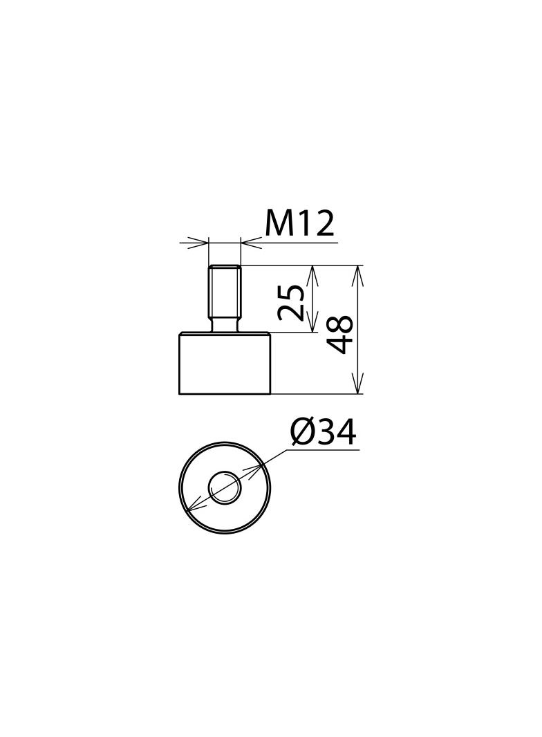 Element przyłączeniowy, forma A, gwint M12, do spawania