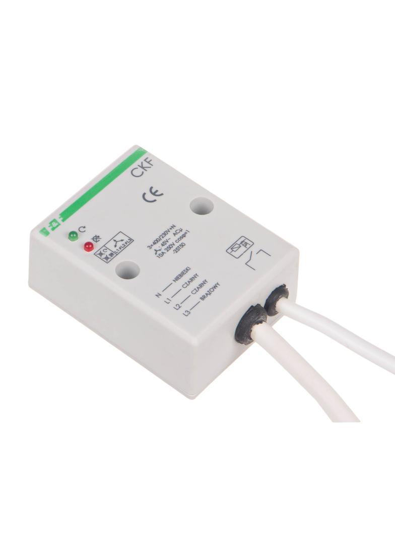 Mikroprocesorowy czujnik kolejności i zaniku faz, montaz natablicowy,True RMS