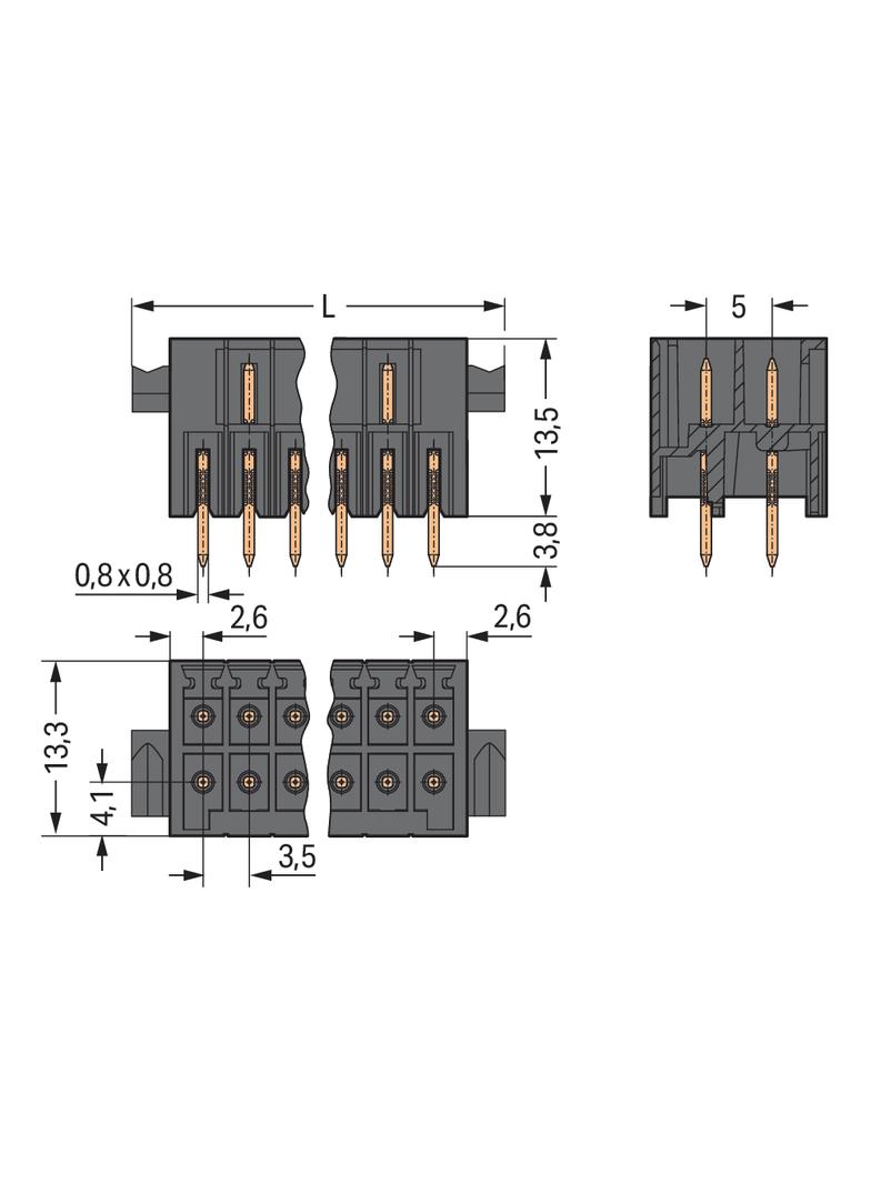MCS-MINI Classic wtyk 24-bieg. czarny raster 3,5 mm /20szt./ WAGO