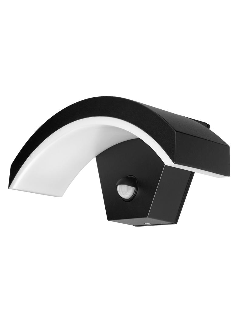 PILEA LED 9W, lampa ogrodowa z czujnikiem PIR, 700lm, IP54, 4000K, czarna AD-OP-6572BLPMR4 ORNO