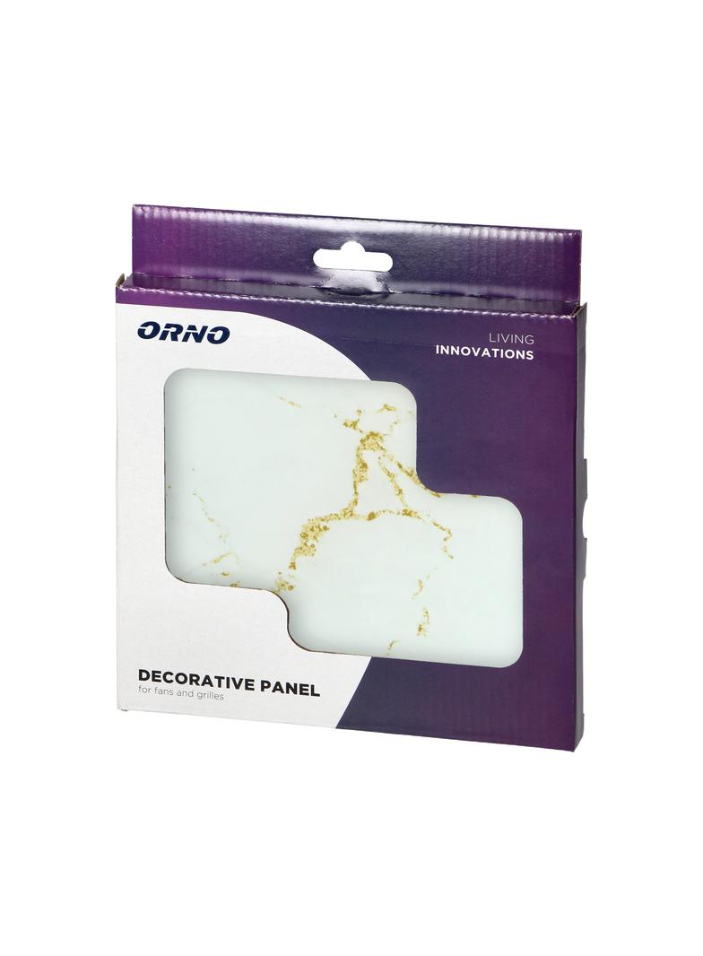 Panel szklany, Uniwersalny, kolor biało/złoty marmur połysk