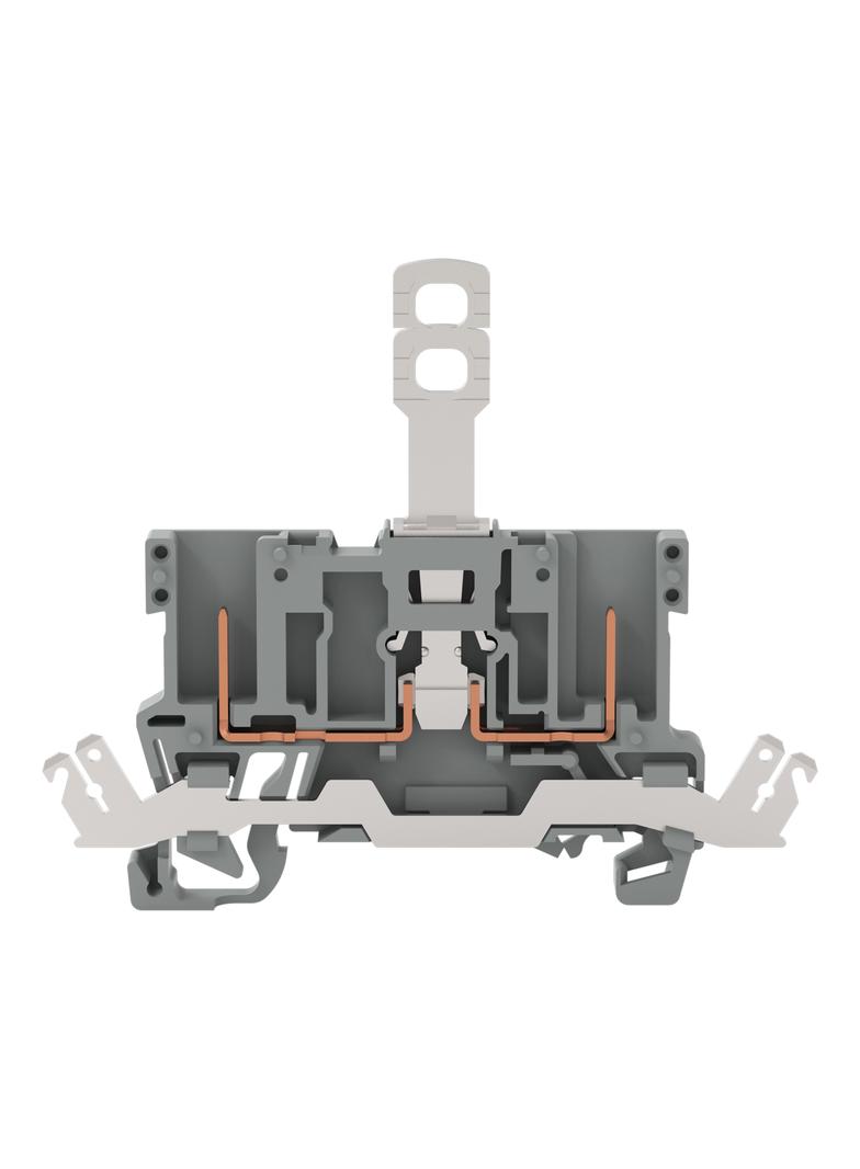 X-COM złączka bazowa 2-pinowa rozłączalna z szyną ekranową szara
