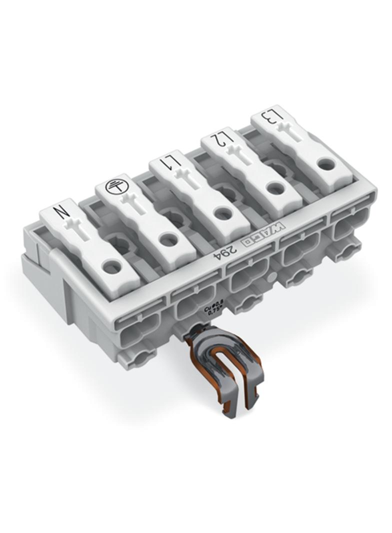 złączka zasilająca 5-biegunowa bez stopek ze stykiem PE