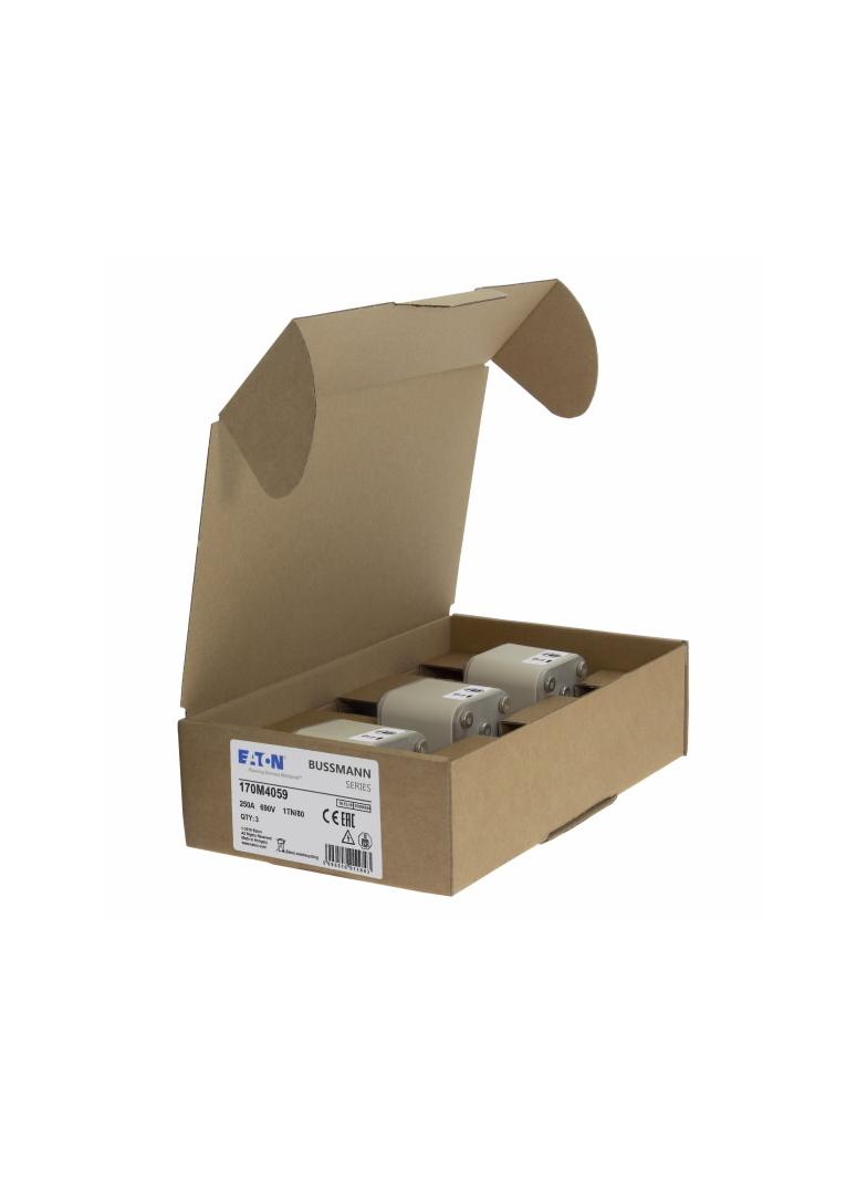 250A 690V 1TN/80 aR INDICATOR FUSE Wkładka szybka 250A AC 690V DIN 1 53x66x108 mm aR DIN 170M4059 EA