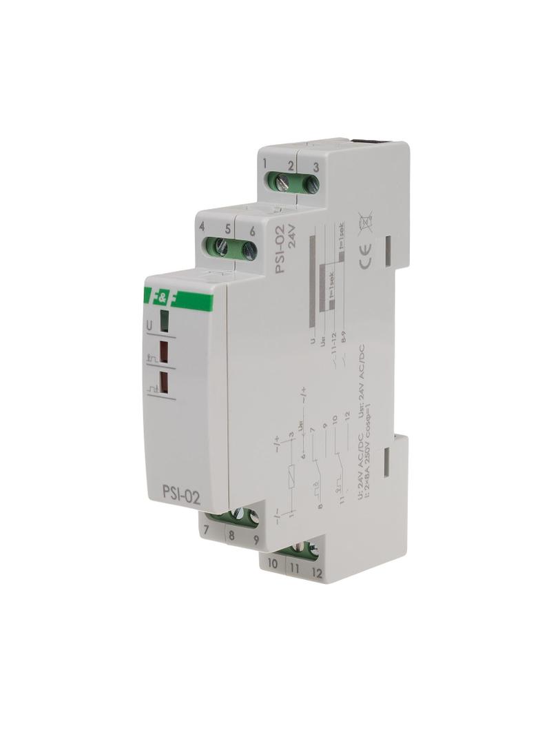 Przetwornik sygnału ciągły na impuls PSI-02 24V,montaz na szynie DIN PSI-02-24V F&F