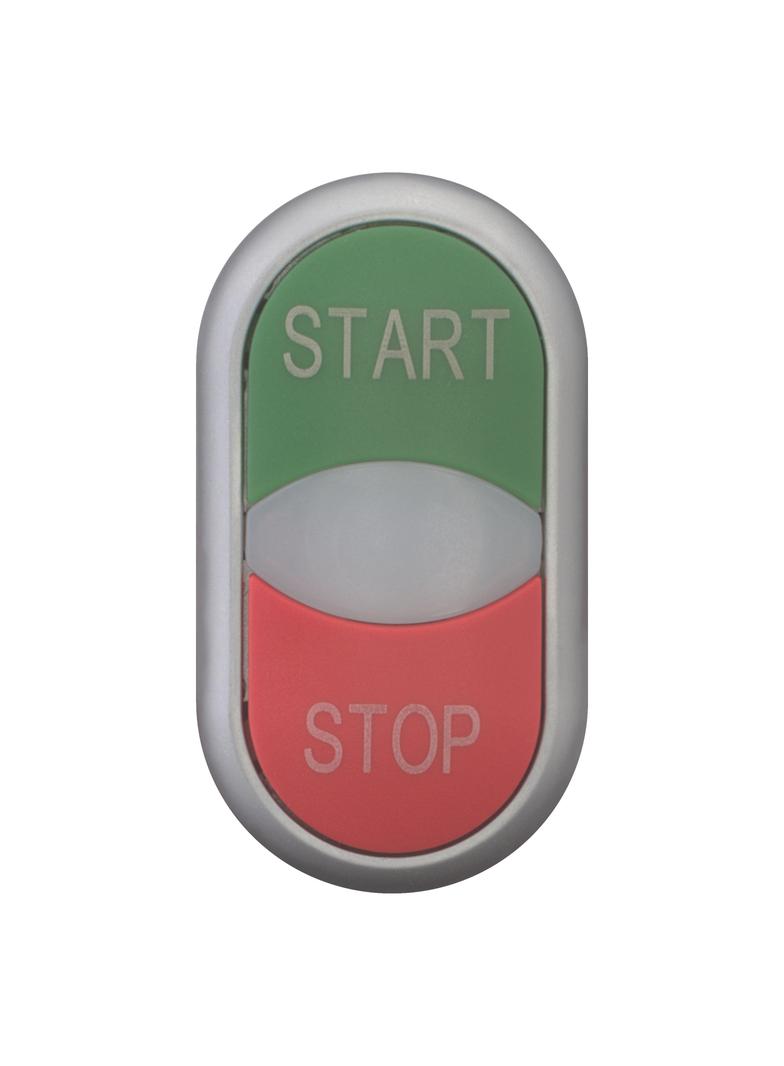 M22-DDL-GR-GB1/GB0 Przycisk podwójny zielony/czerwony /START-STOP/ z samopowrotem i z możliwością po