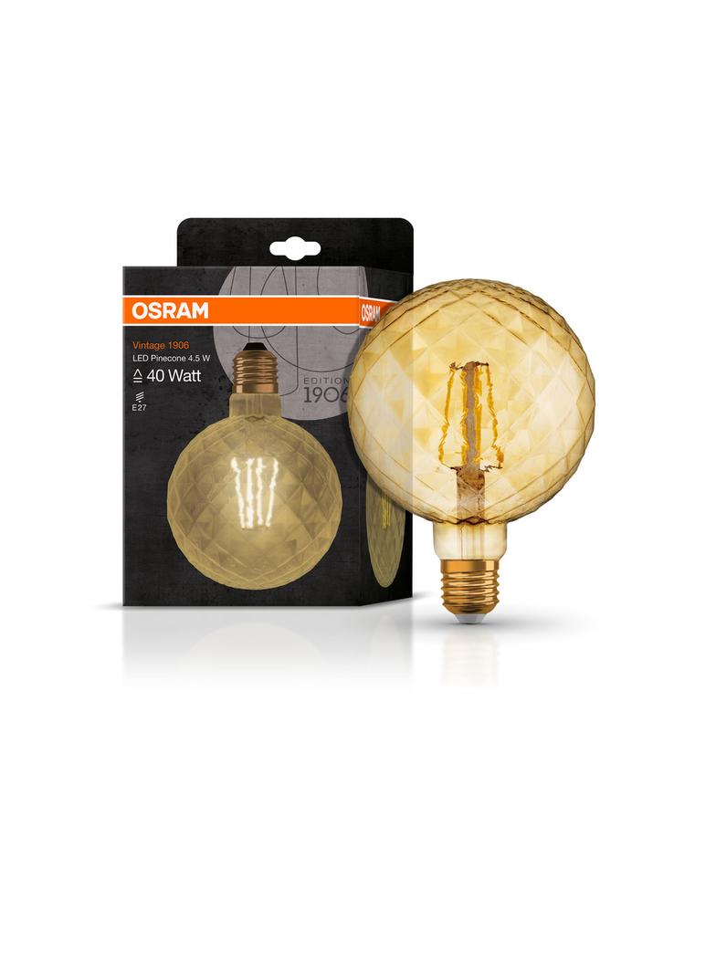 Lampa LED Vintage 1906 CL PINECONE Filament szkło przezroczyste GOLD 40 non-dim 4,5W 825 E27
