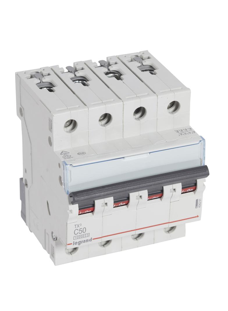 WYŁĄCZNIK NADPRĄDOWY S 314 4P C 50A 10000A SERII TX3, Legrand