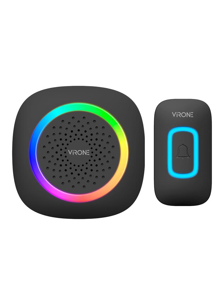 Dzwonek bezprzewodowy sieciowy PELA learning system 60 dźwięków 300m czarny ORNO