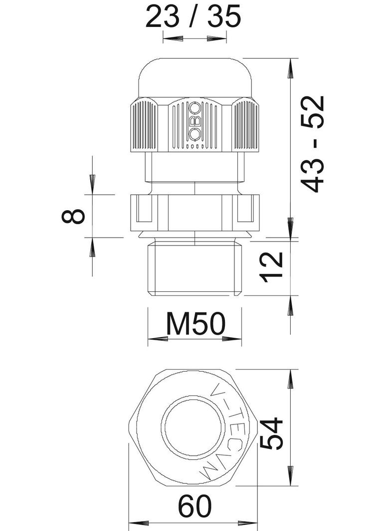 DŁAWIK V-TEC VM M50X1,5 J.SZ.
